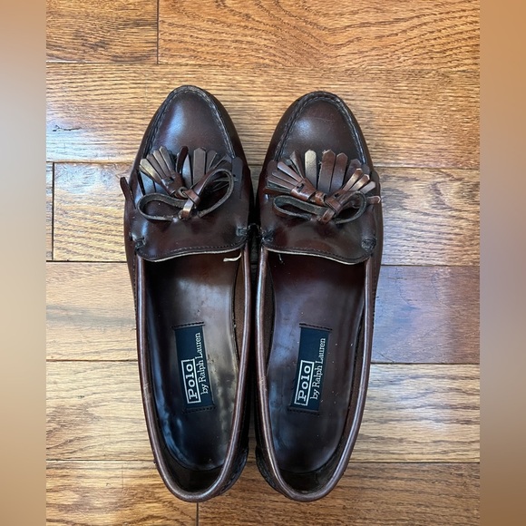 Polo Ralph Lauren Other - Vintage Polo Ralph Lauren Mens Burgundy Leather Kiltie Tassel Loafers Sz 10.5 D
